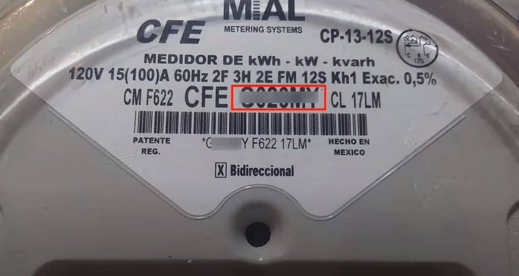 numero de servicio con medidor cfe