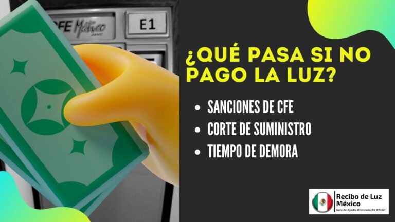 que pasa si no se paga a tiempo la luz