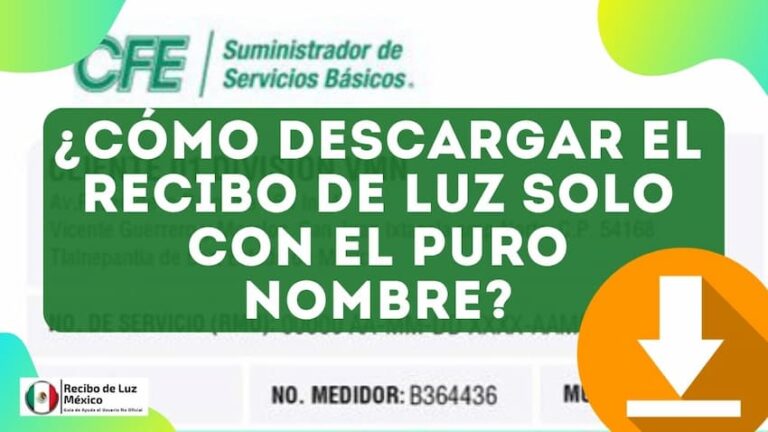 consultar el recibo de luz de CFE solo con el puro nombre